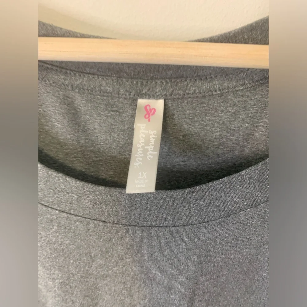 Simple Pleasures Gray Winter Wonderland Long Sleeve Pajama Top Size 1X